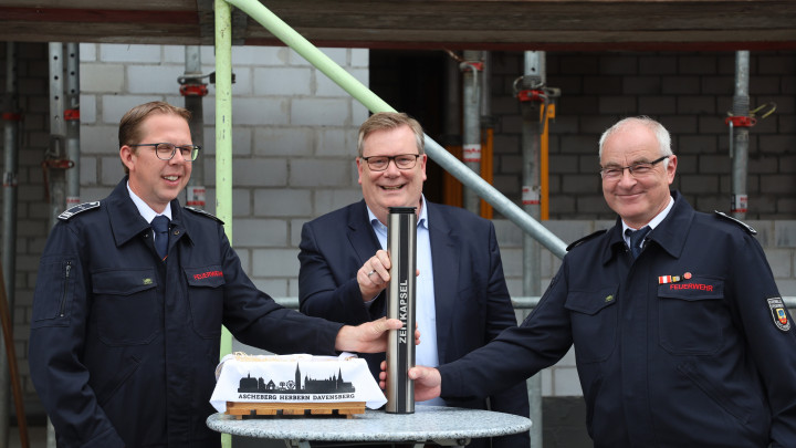 Grundstein für neues Feuerwehrgerätehaus in Herbern gelegt