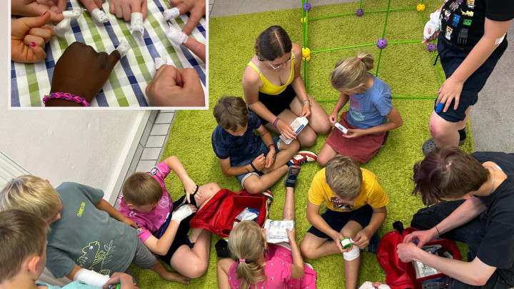 Jugendrotkreuz besucht OGS in Herbern - Auch Kinder können helfen