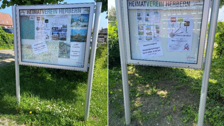 Neue Schaukästen des Herberner Heimatvereins jetzt an der Tal- und Altenhammstraße